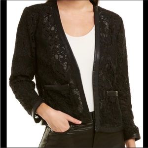 The Kooples Lace Leather Jacket